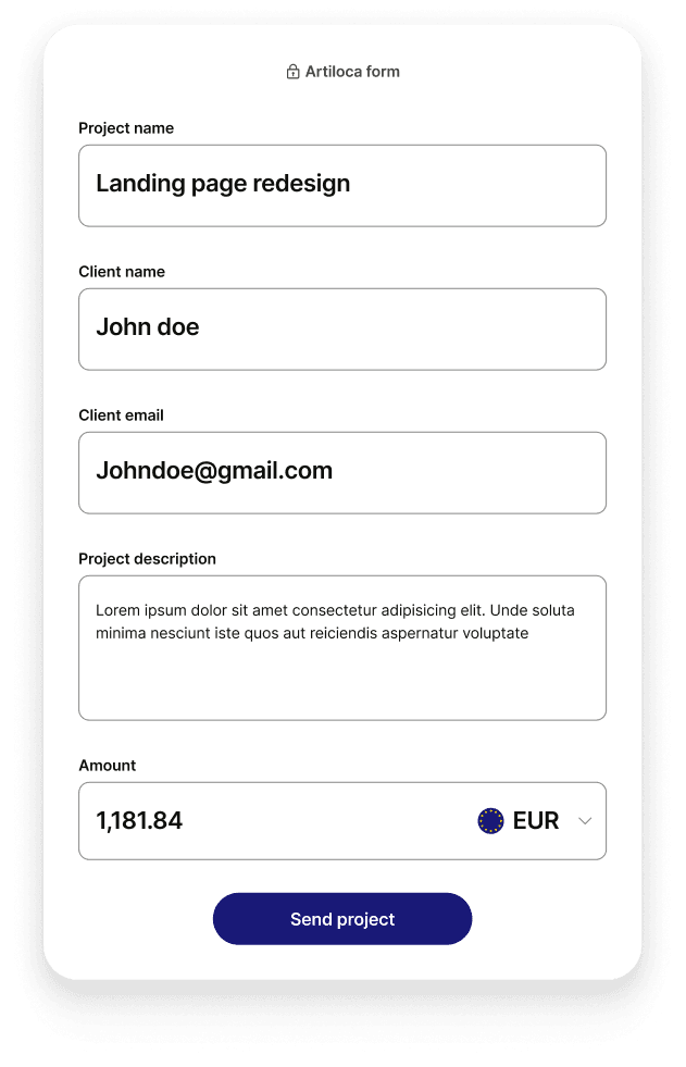Payment form illustration