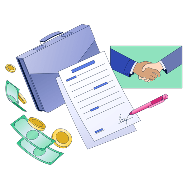 Happy client illustration